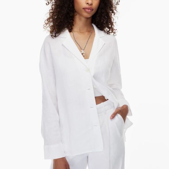 Wilfred Tops - Aritzia Wilfred Freeform Linen Shirt